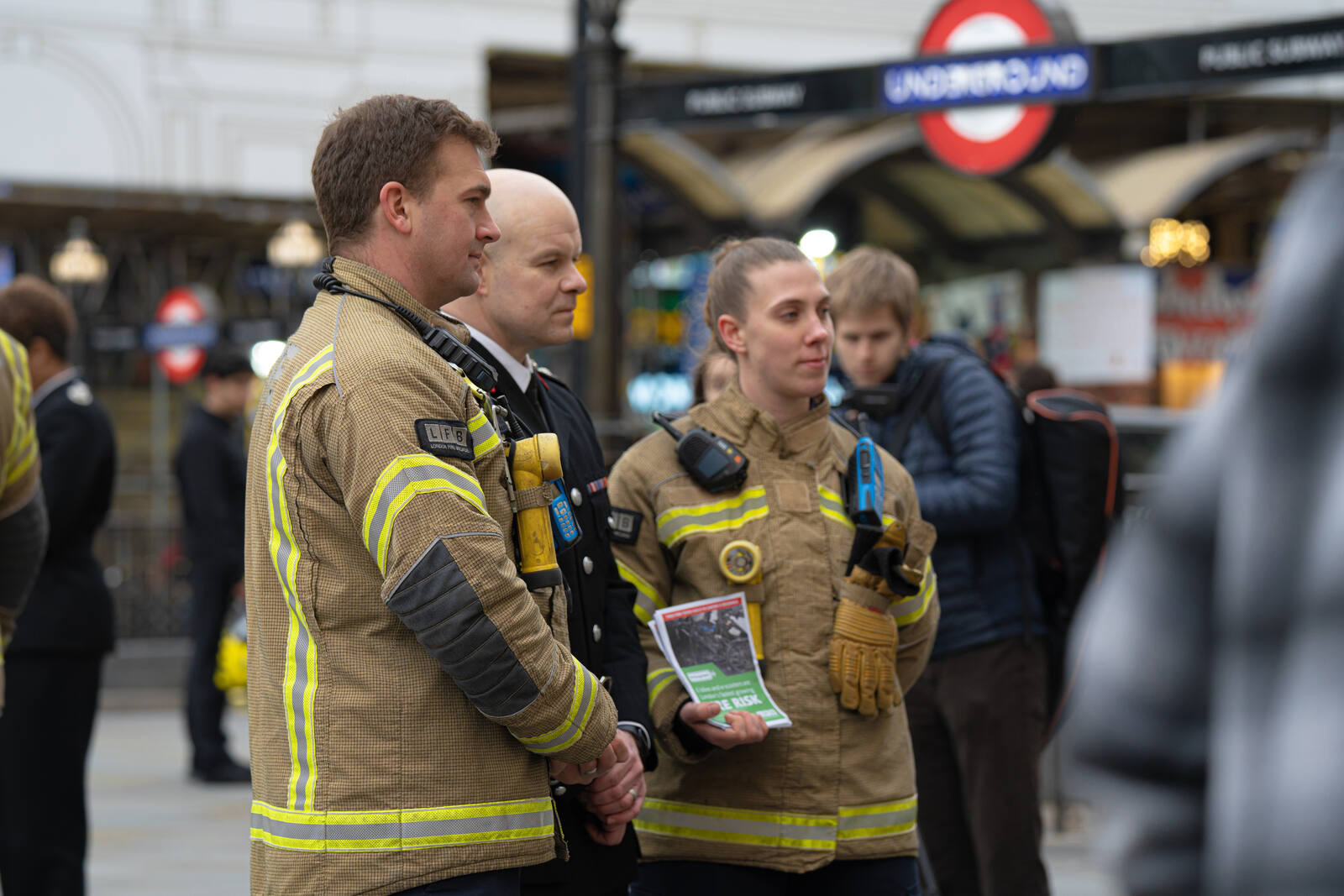 Emergency services in action