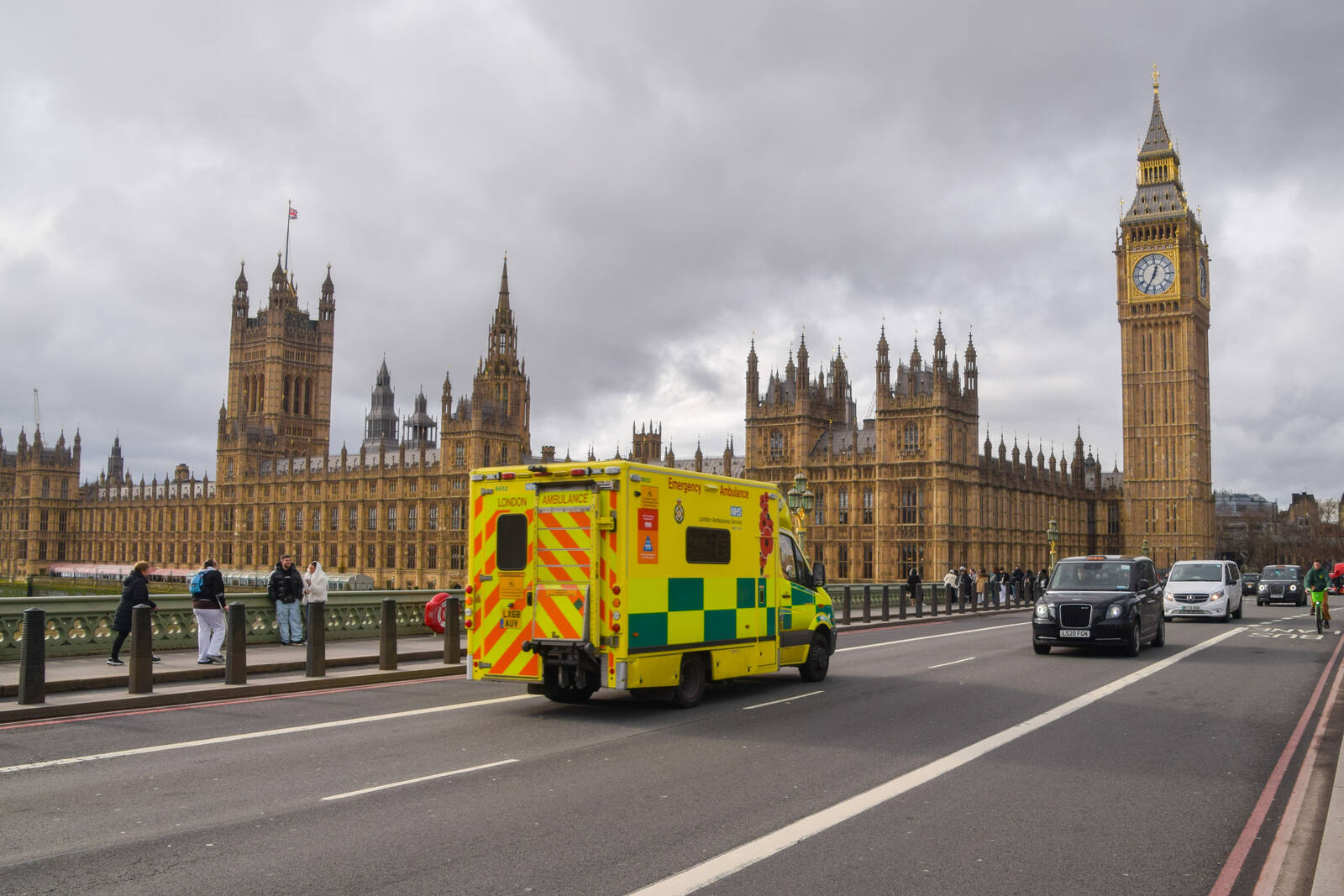 Emergency services in action