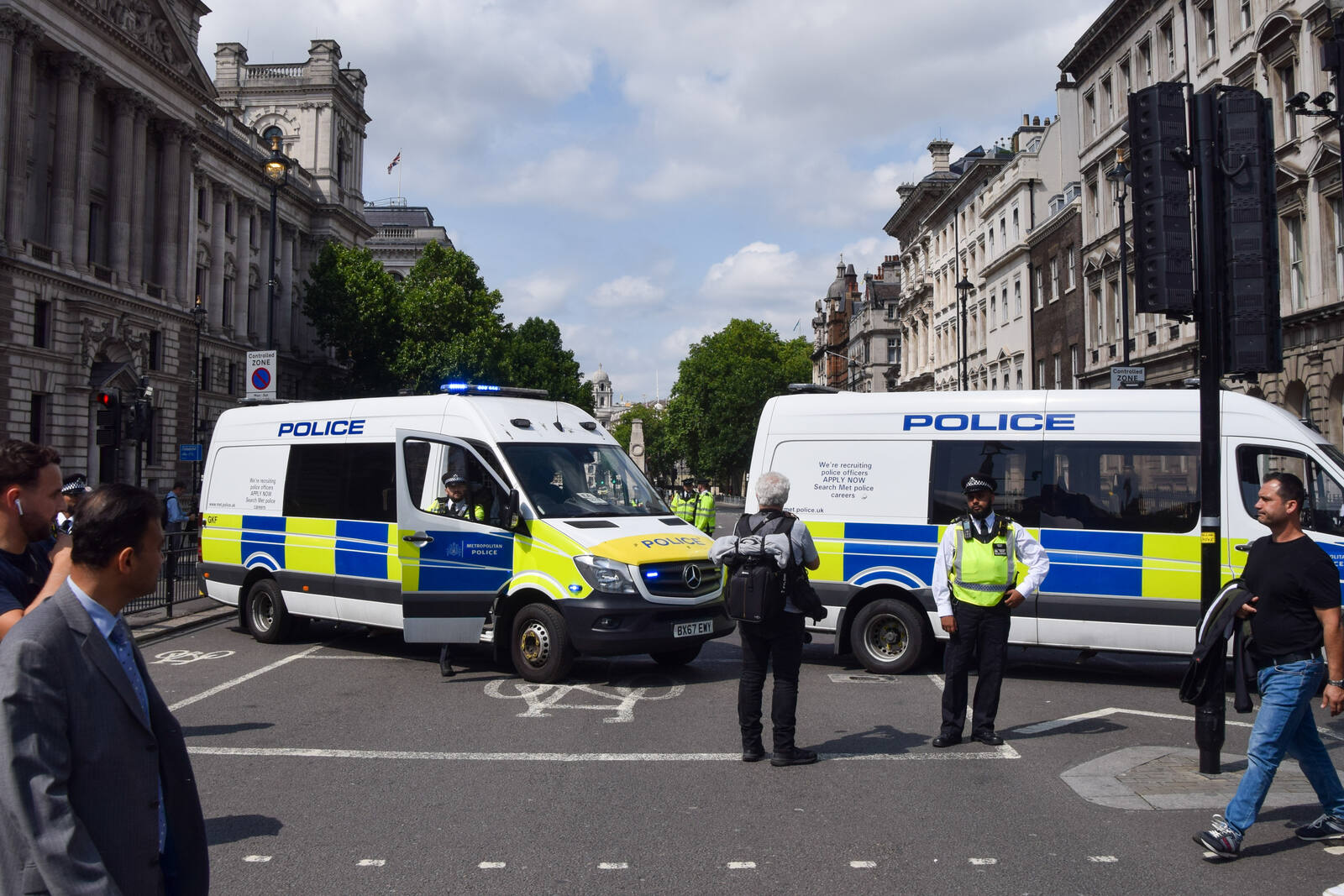 Emergency services in action