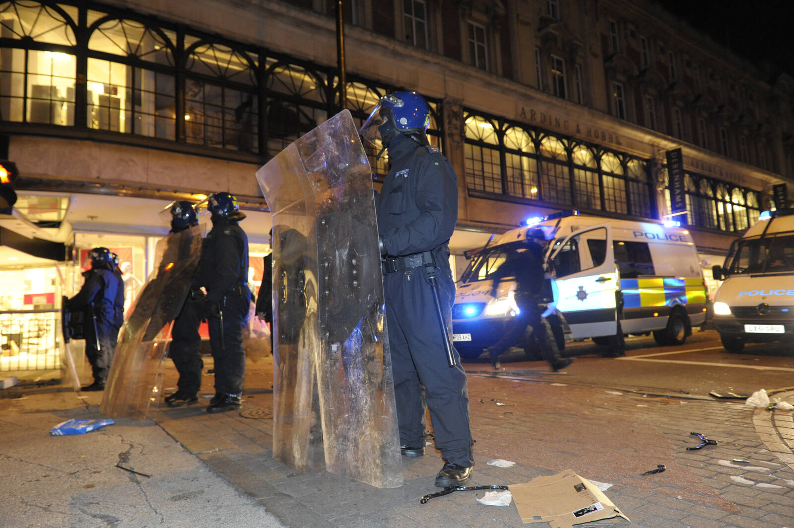 Emergency services in action