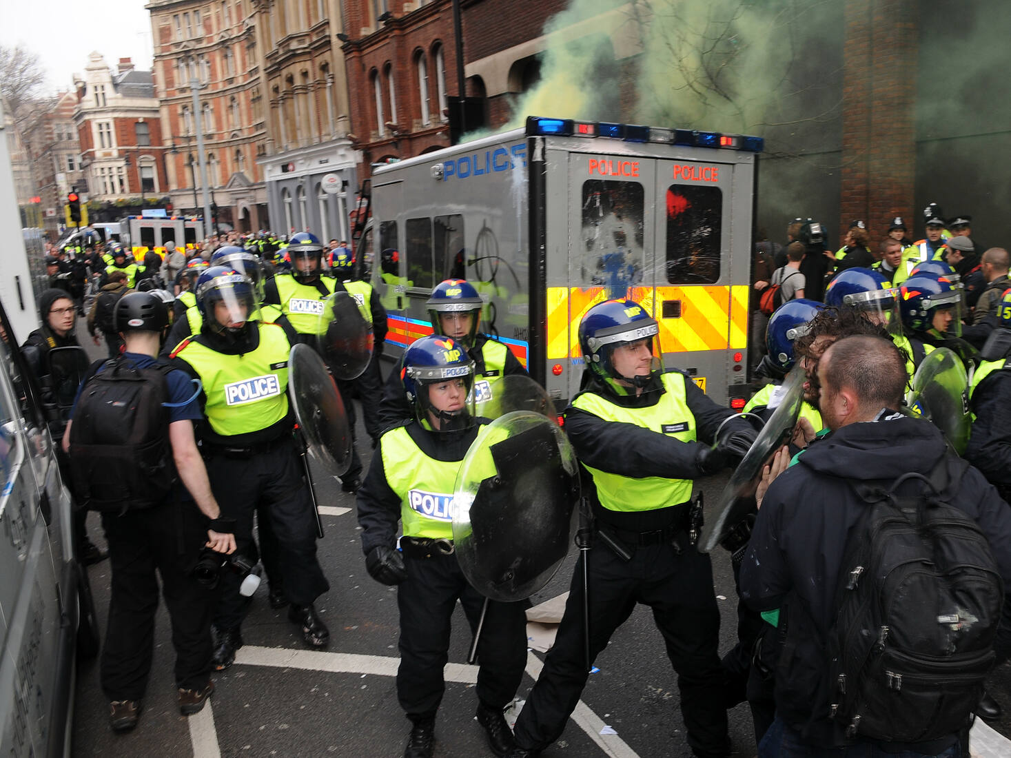 Emergency services in action