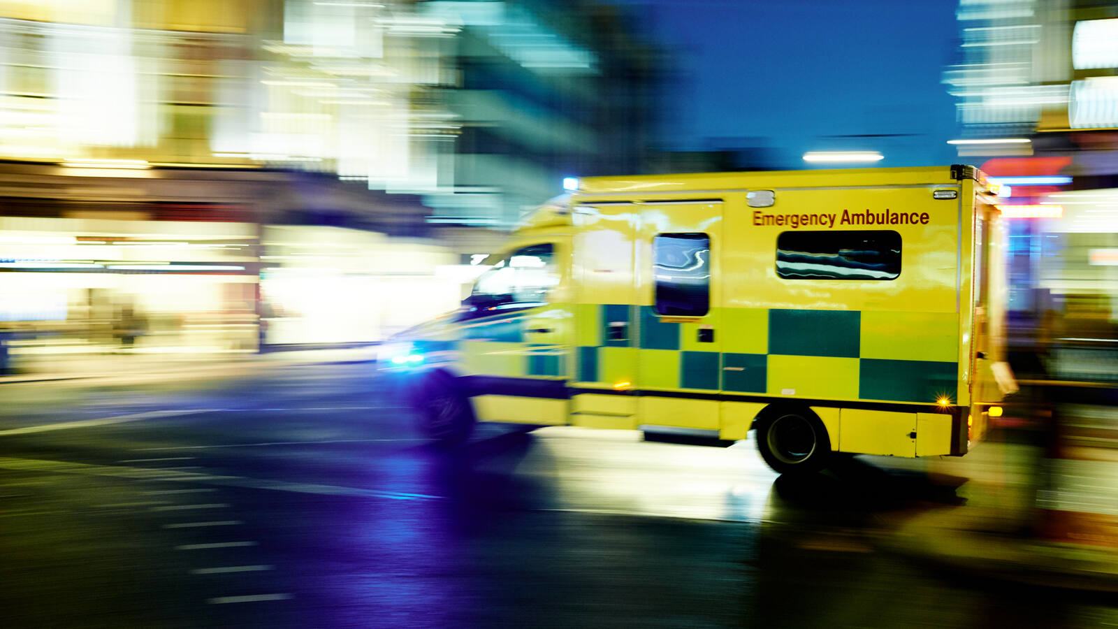 Emergency services in action