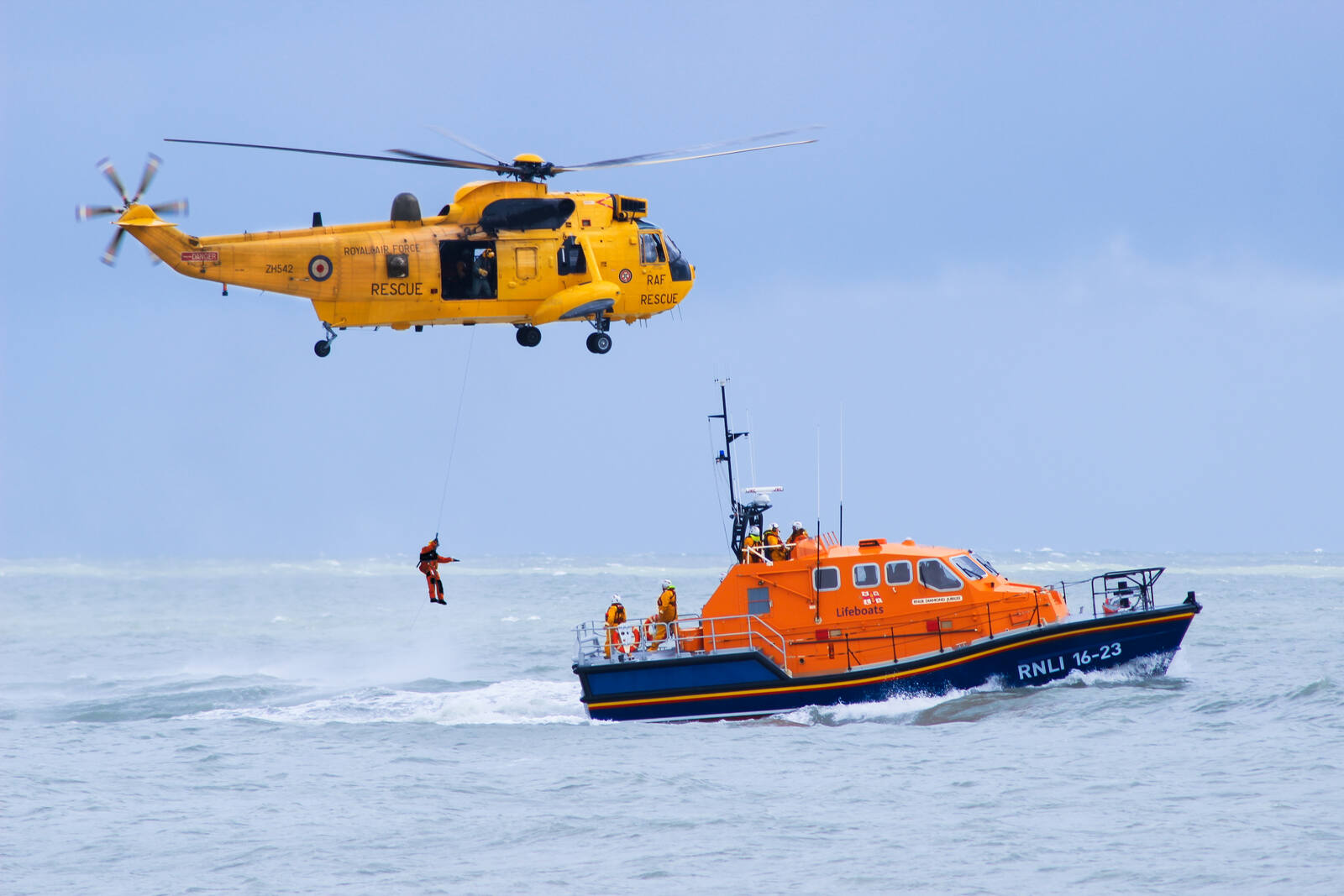 Emergency services in action