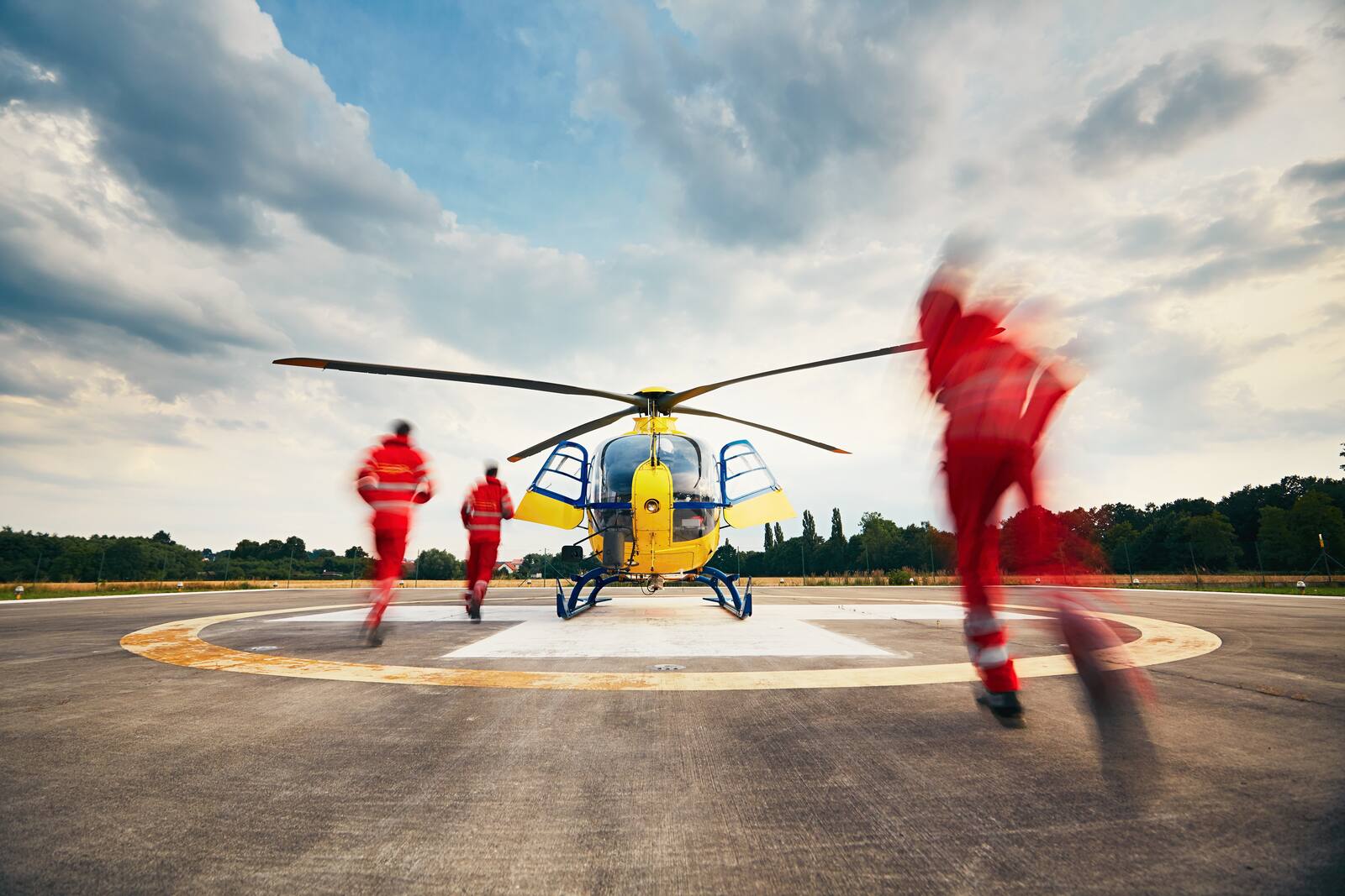 Emergency services in action