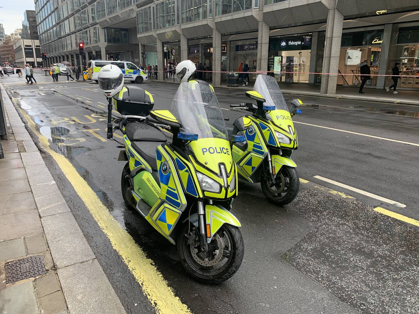 Emergency services in action