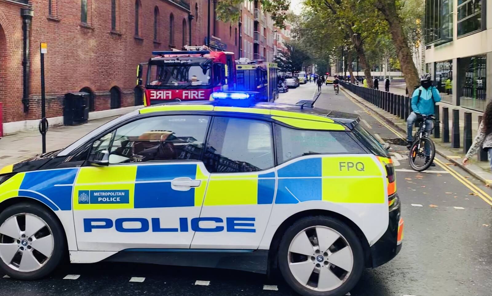 Emergency services in action